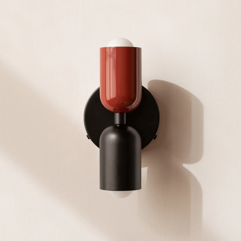 Moduro.co.uk Wall Lamp Red+Black / D12×H23cm LumoDuo – Colorful Double Head Wall Lamp – Modern Metal Up & Down Lighting