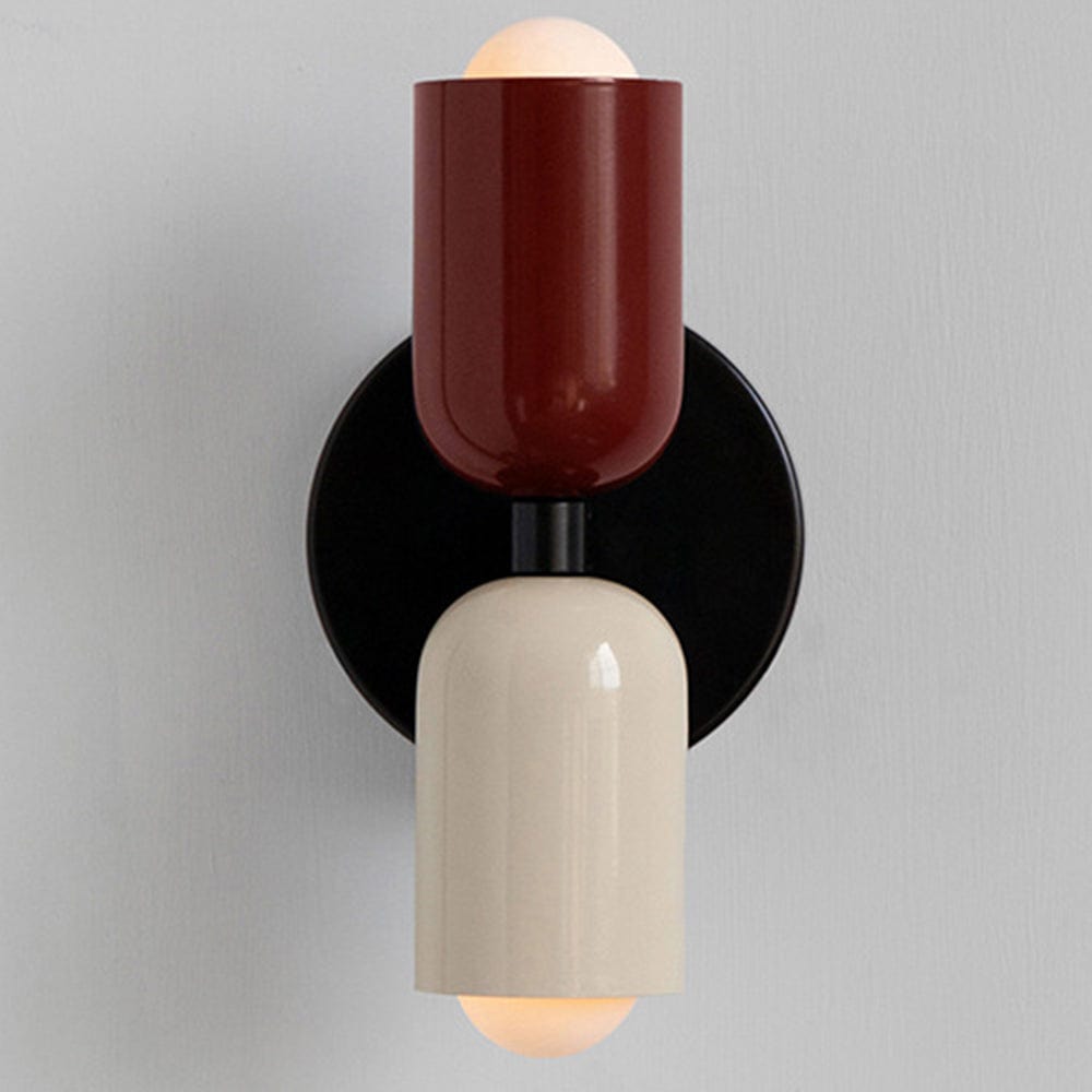 Moduro.co.uk Wall Lamp Red+Beige / D12×H23cm LumoDuo – Colorful Double Head Wall Lamp – Modern Metal Up & Down Lighting