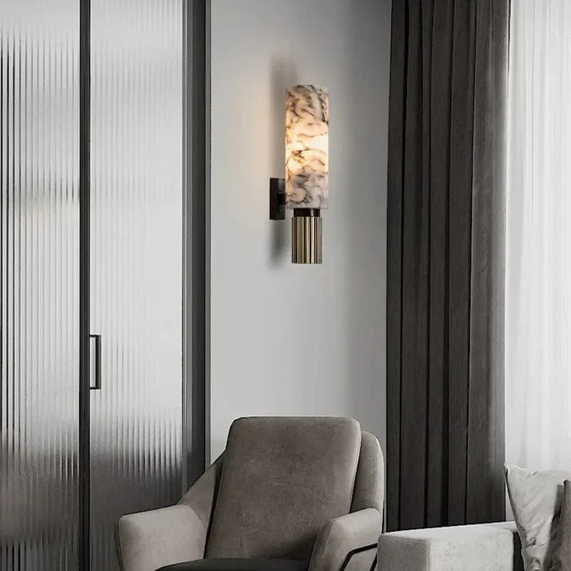 Moduro.co.uk Wall Light Fixtures Marble Wall Lamp – Modern LED Wall Light – Natural Marble & Metal – Luxury Design – Ambient Lighting