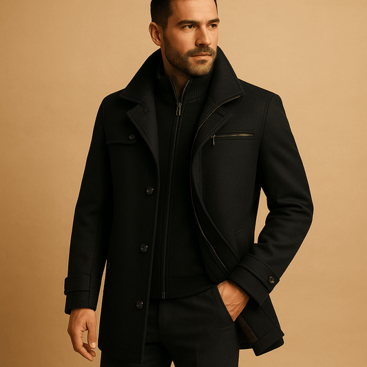 Moduro Winterjacket men Black / S Men’s Waterproof Winter Jacket with Adjustable Cuffs