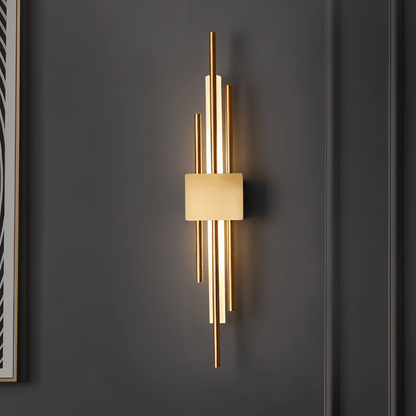 Moduro.co.uk Wall Light Fixtures Modern Linear Wall Light – LED Wall Lamp – Gold & Black – Aluminium – Warm Light