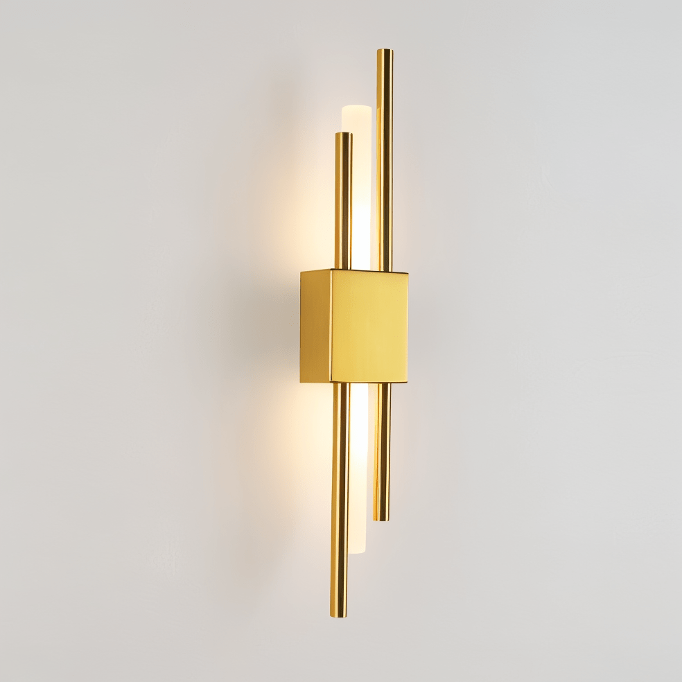 Moduro.co.uk Wall Light Fixtures Gold Right Modern Linear Wall Light – LED Wall Lamp – Gold & Black – Aluminium – Warm Light