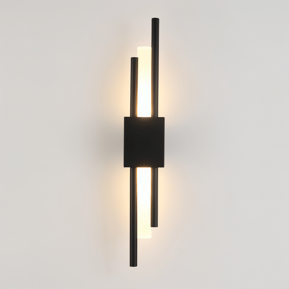 Moduro.co.uk Wall Light Fixtures Black Right Modern Linear Wall Light – LED Wall Lamp – Gold & Black – Aluminium – Warm Light