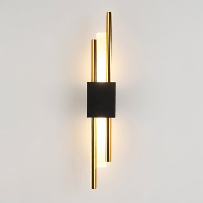 Moduro.co.uk Wall Light Fixtures Black Gold Right Modern Linear Wall Light – LED Wall Lamp – Gold & Black – Aluminium – Warm Light