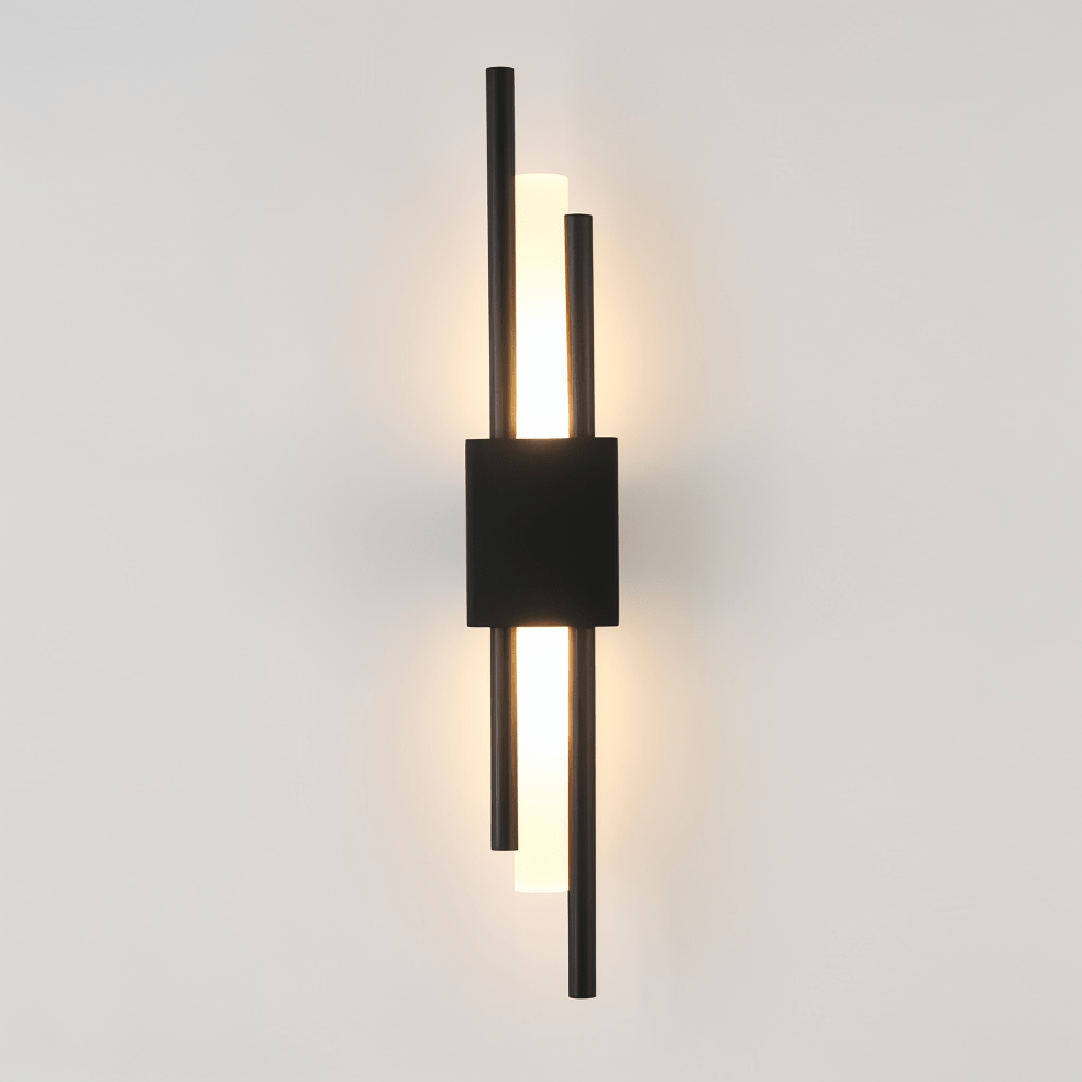 Moduro.co.uk Wall Light Fixtures Black Left Modern Linear Wall Light – LED Wall Lamp – Gold & Black – Aluminium – Warm Light
