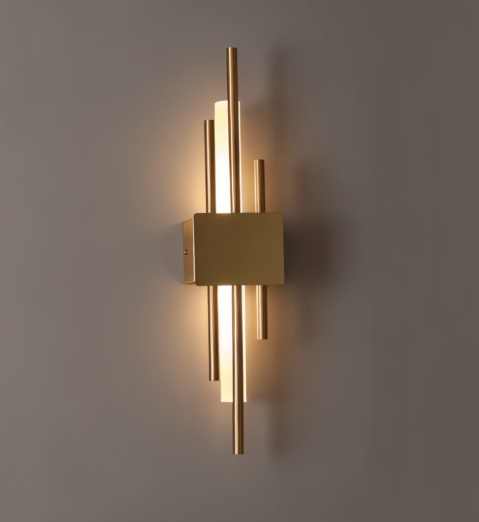 Moduro.co.uk Wall Light Fixtures Modern Linear Wall Light – LED Wall Lamp – Gold & Black – Aluminium – Warm Light
