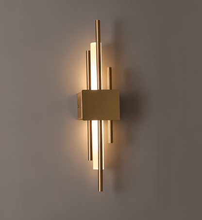 Moduro.co.uk Wall Light Fixtures Modern Linear Wall Light – LED Wall Lamp – Gold & Black – Aluminium – Warm Light