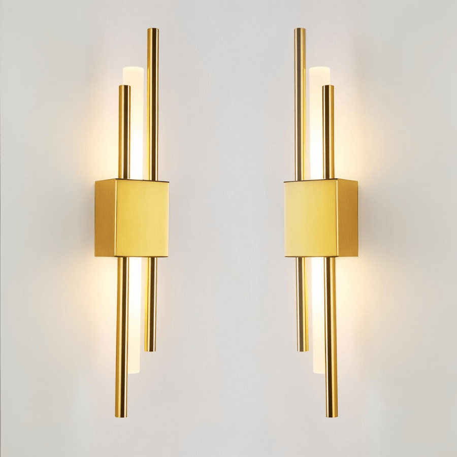 Moduro.co.uk Wall Light Fixtures Modern Linear Wall Light – LED Wall Lamp – Gold & Black – Aluminium – Warm Light