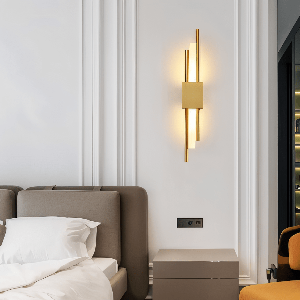 Moduro.co.uk Wall Light Fixtures Modern Linear Wall Light – LED Wall Lamp – Gold & Black – Aluminium – Warm Light