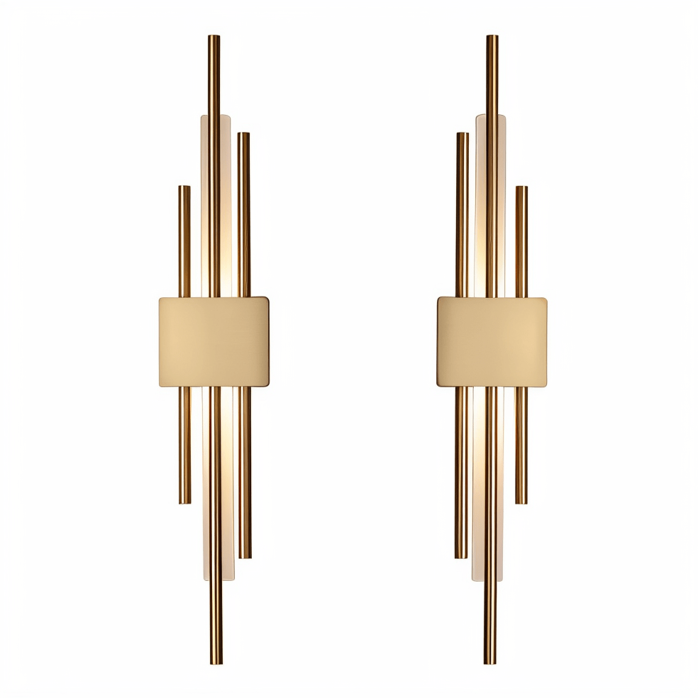 Moduro.co.uk Wall Light Fixtures Modern Linear Wall Light – LED Wall Lamp – Gold & Black – Aluminium – Warm Light