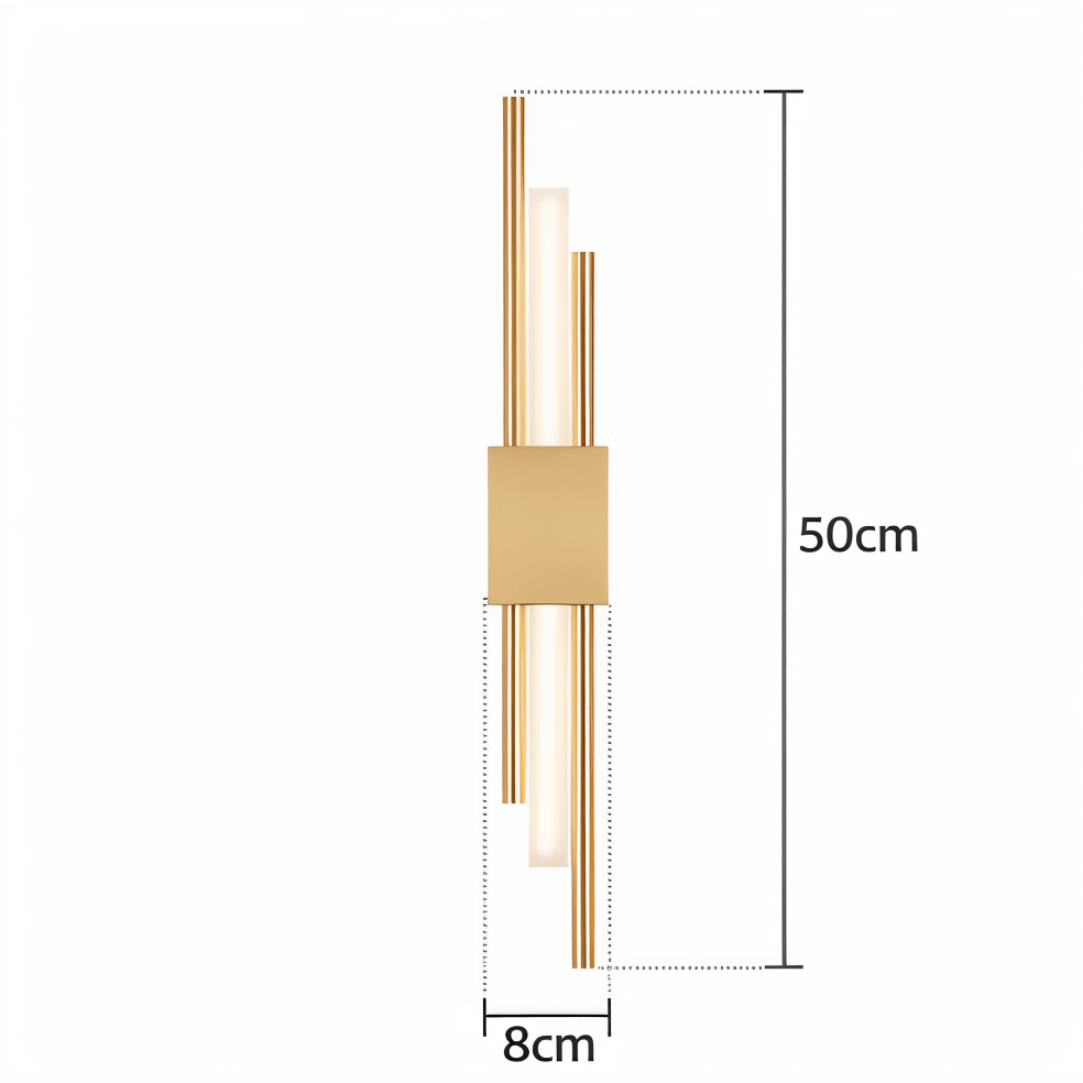 Moduro.co.uk Wall Light Fixtures Modern Linear Wall Light – LED Wall Lamp – Gold & Black – Aluminium – Warm Light