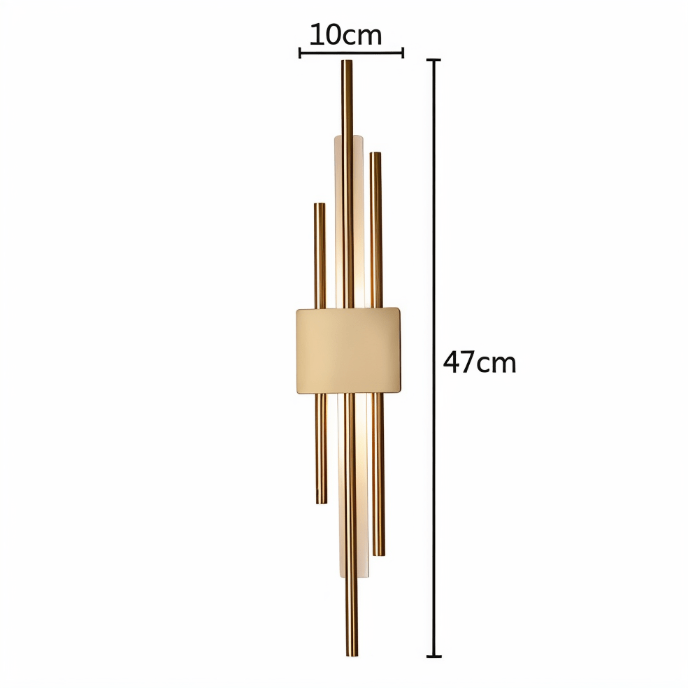 Moduro.co.uk Wall Light Fixtures Modern Linear Wall Light – LED Wall Lamp – Gold & Black – Aluminium – Warm Light