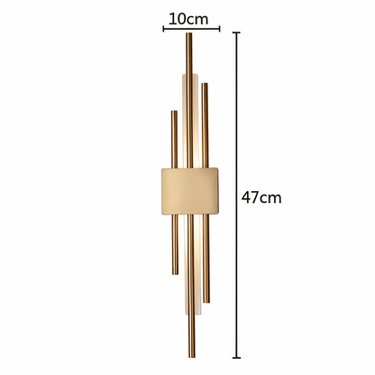 Moduro.co.uk Wall Light Fixtures Modern Linear Wall Light – LED Wall Lamp – Gold & Black – Aluminium – Warm Light