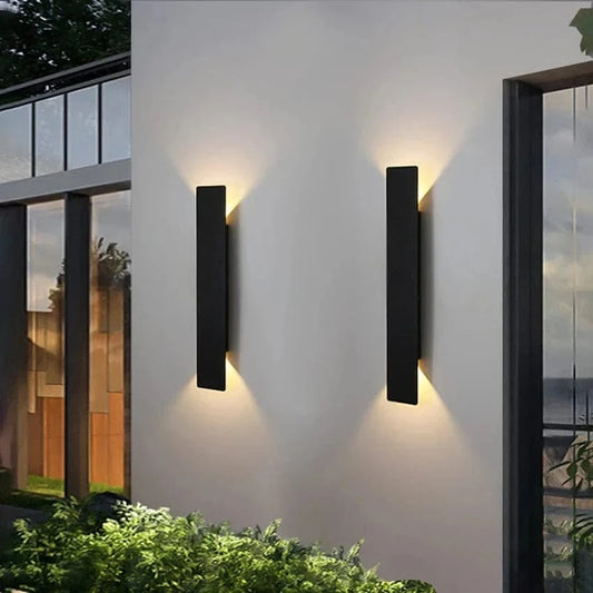 Moduro.co.uk Wall Light Fixtures Modern Outdoor LED Wall Light - Wall-Mounted - Up/Down Lighting - IP65 Waterproof - Aluminium - Black/White Finish