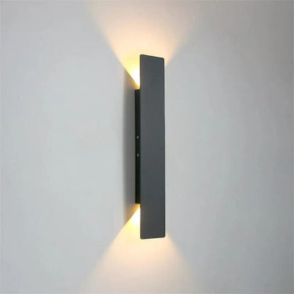 Moduro.co.uk Wall Light Fixtures Black Lamp Body / Warm White / 2W | 9.8CM Modern Outdoor LED Wall Light - Wall-Mounted - Up/Down Lighting - IP65 Waterproof - Aluminium - Black/White Finish