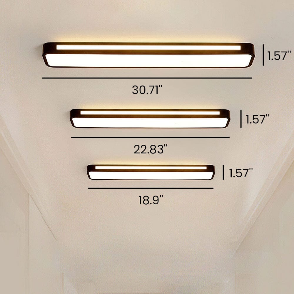 Moduro.co.uk Ceiling Light Nordic Minimalist Long LED Ceiling Light Fixture – Modern Iron & Acrylic – Energy Efficient