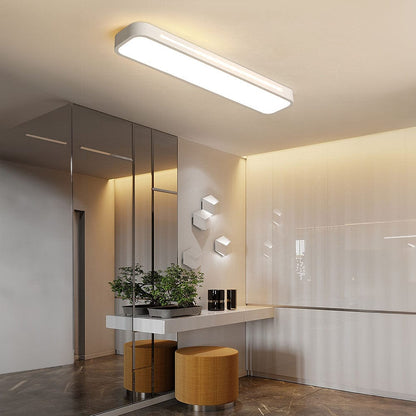 Moduro.co.uk Ceiling Light White / W48*D12*H4CM / 3 Colour Change By Switch Nordic Minimalist Long LED Ceiling Light Fixture – Modern Iron & Acrylic – Energy Efficient