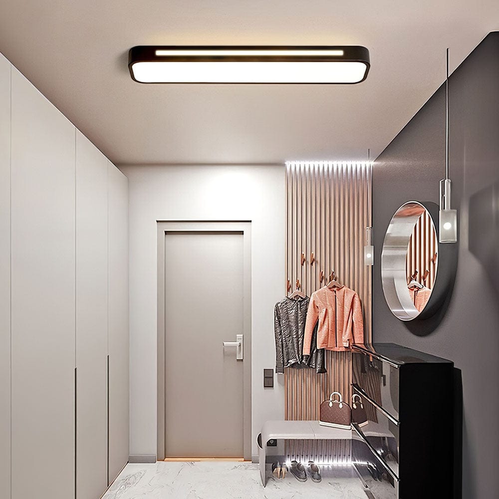 Moduro.co.uk Ceiling Light Black / W48*D12*H4CM / Neutral Light Nordic Minimalist Long LED Ceiling Light Fixture – Modern Iron & Acrylic – Energy Efficient