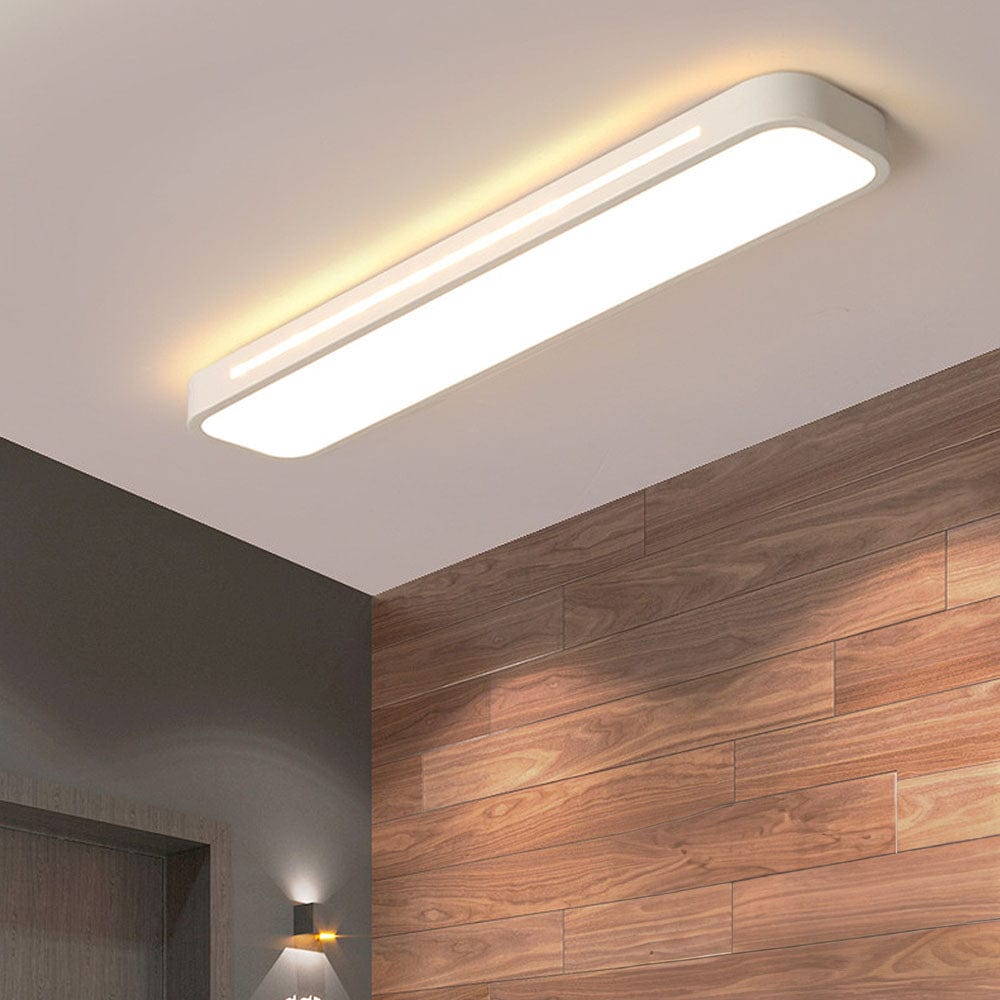 Moduro.co.uk Ceiling Light White / W48*D12*H4CM / Warm Light Nordic Minimalist Long LED Ceiling Light Fixture – Modern Iron & Acrylic – Energy Efficient