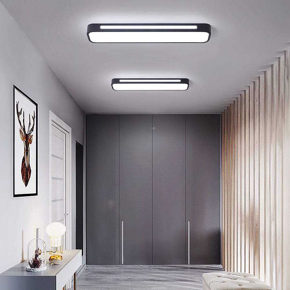 Moduro.co.uk Ceiling Light Black / W48*D12*H4CM / White Light Nordic Minimalist Long LED Ceiling Light Fixture – Modern Iron & Acrylic – Energy Efficient