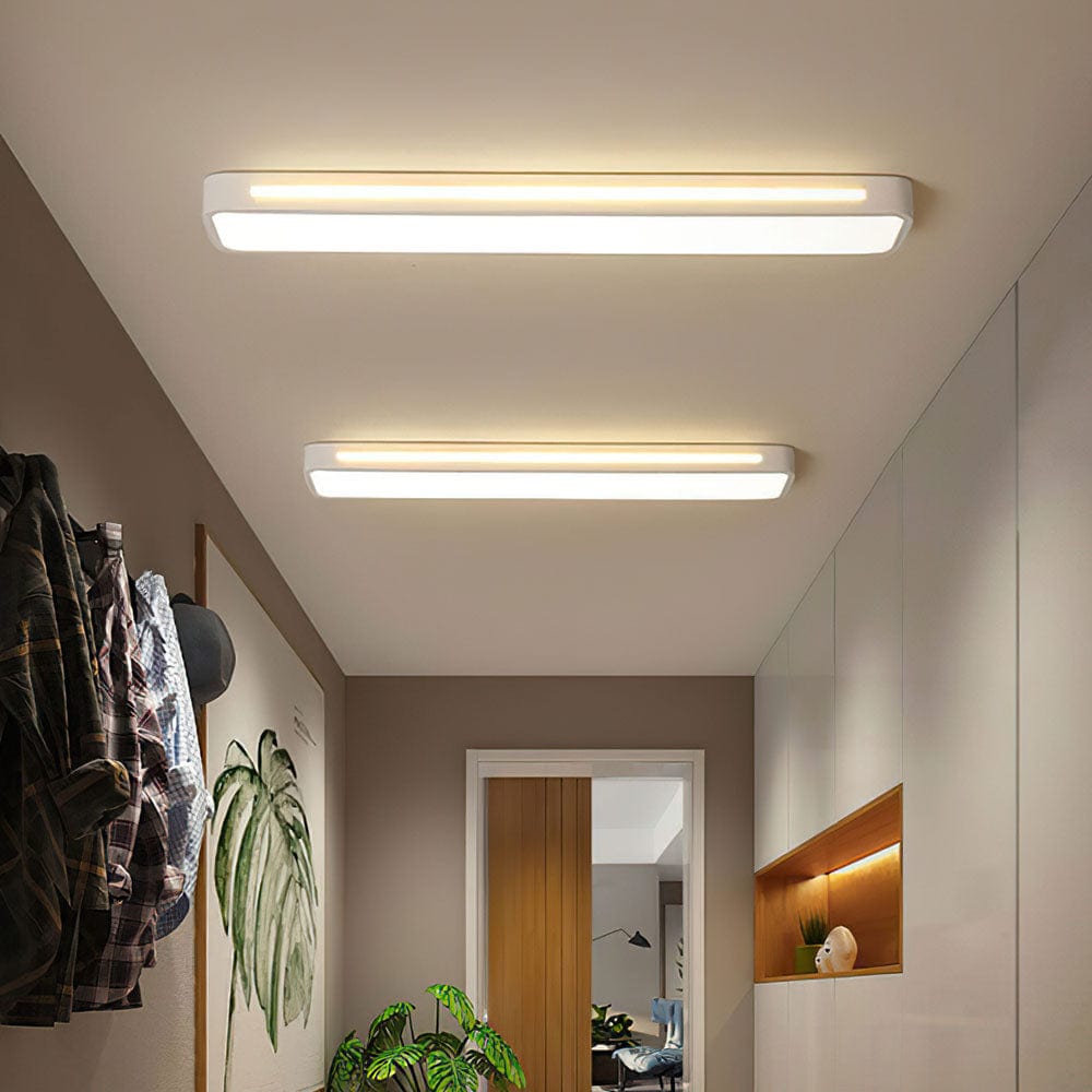 Moduro.co.uk Ceiling Light White / W48*D12*H4CM / Dimmable By Remote Control Nordic Minimalist Long LED Ceiling Light Fixture – Modern Iron & Acrylic – Energy Efficient