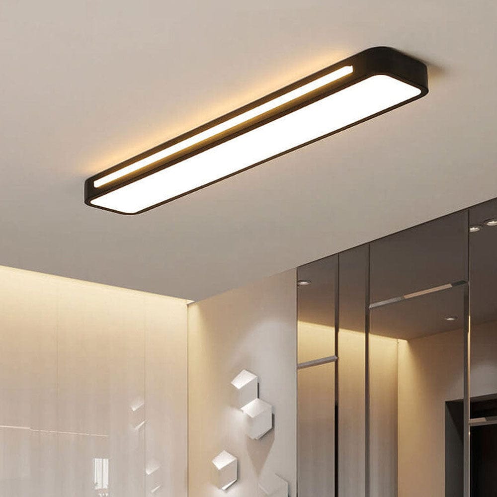 Moduro.co.uk Ceiling Light Black / W78*D12*H4CM / Warm Light Nordic Minimalist Long LED Ceiling Light Fixture – Modern Iron & Acrylic – Energy Efficient