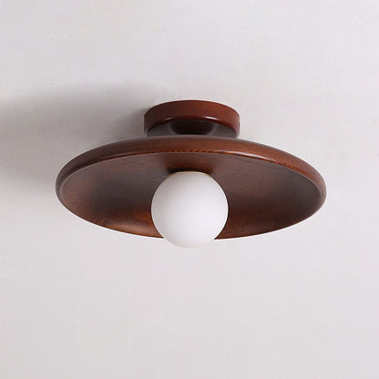 Moduro.co.uk Ceiling Light Nordic Minimalist Round Ceiling Light – Modern Wooden Fixture – Hallway & Living Room