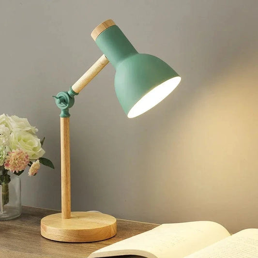 Moduro.co.uk Desk Lamps Green / Warm Light Nordic Wooden Desk Lamp – Scandinavian Style – Adjustable Reading Desk Light