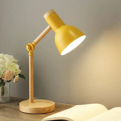 Moduro.co.uk Desk Lamps Yellow / Warm Light Nordic Wooden Desk Lamp – Scandinavian Style – Adjustable Reading Desk Light