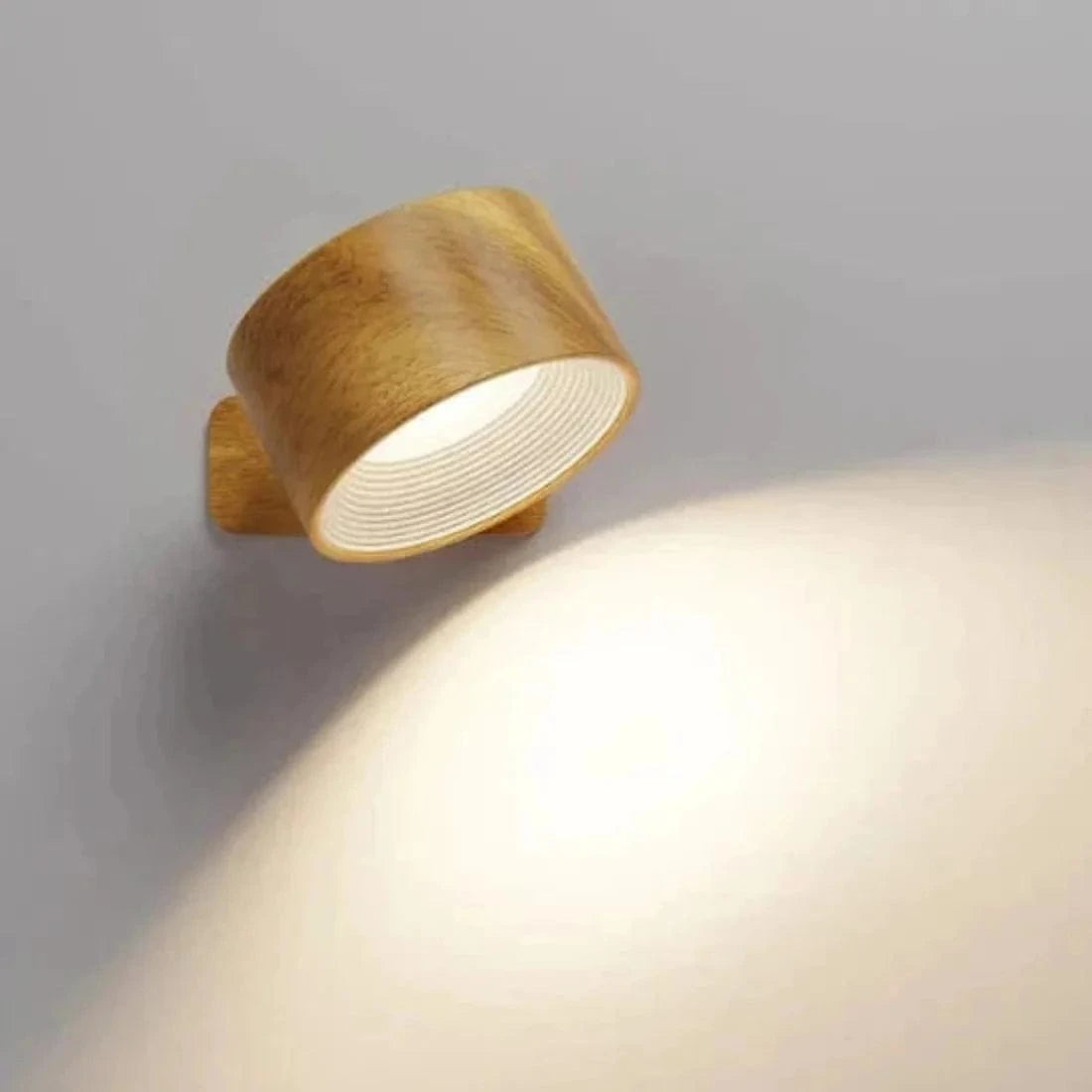 Moduro.co.uk Wall Lamp Brown (Wood) Orlo – 360° Wireless Wall Light in Nordic Style