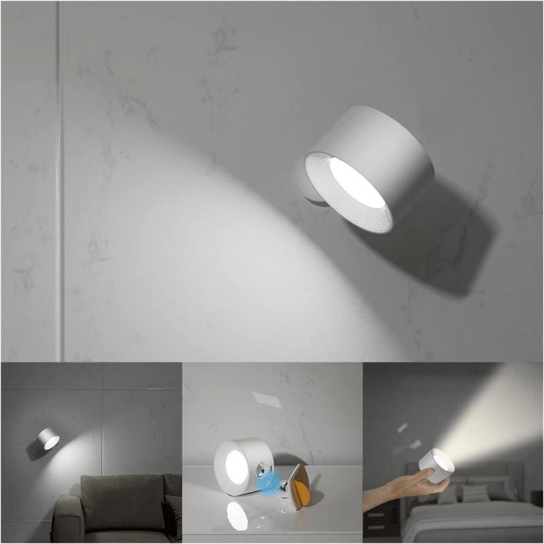 Moduro.co.uk Wall Lamp Orlo – 360° Wireless Wall Light in Nordic Style