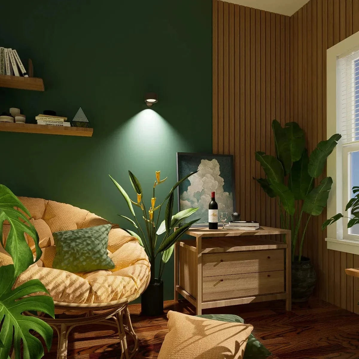 Moduro.co.uk Wall Lamp Orlo – 360° Wireless Wall Light in Nordic Style