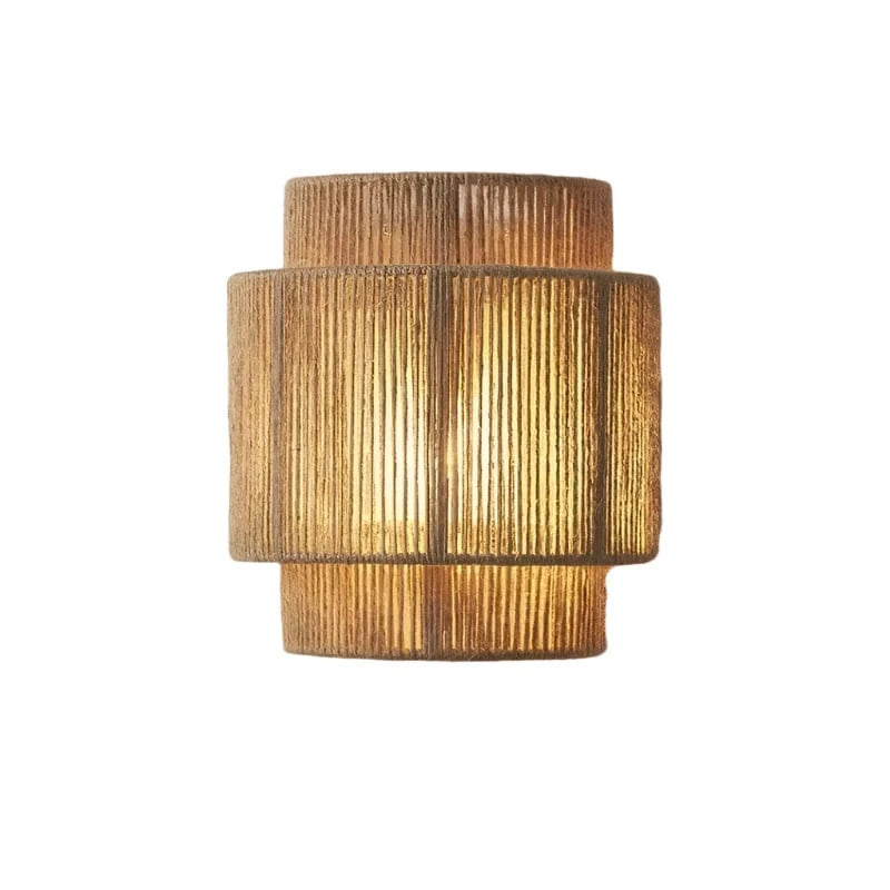 Moduro.co.uk Wall Lamps Rattan Wall Lamp – Handwoven Bamboo & Wicker – Rustic Ambient Light