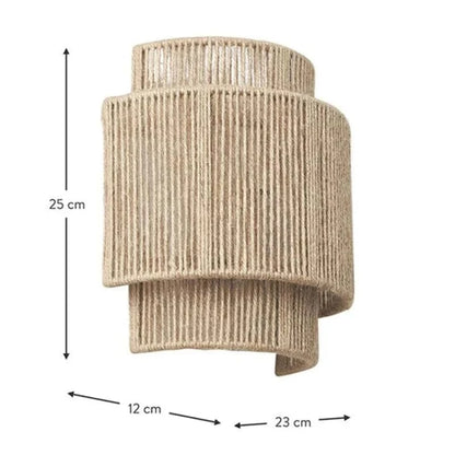 Moduro.co.uk Wall Lamps Rattan Wall Lamp – Handwoven Bamboo & Wicker – Rustic Ambient Light