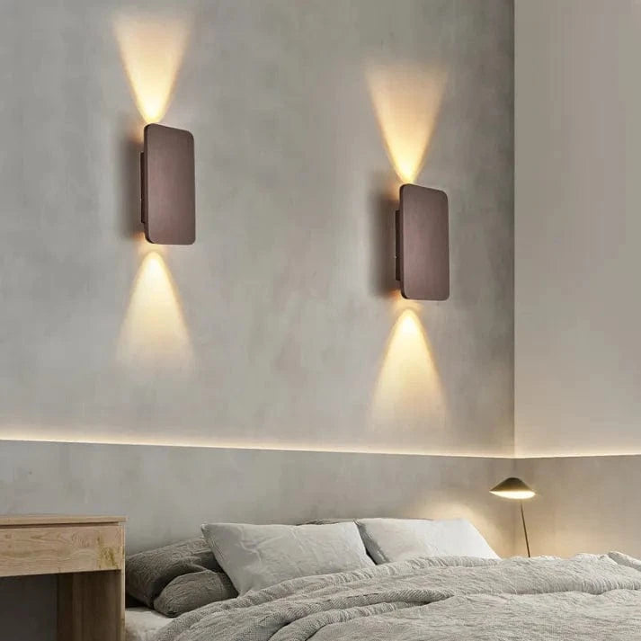 Moduro.co.uk Wall Light Fixtures Rectangular Wall Lamp – Modern LED Wall Light – Metal – Multiple Colours – Indoor Use