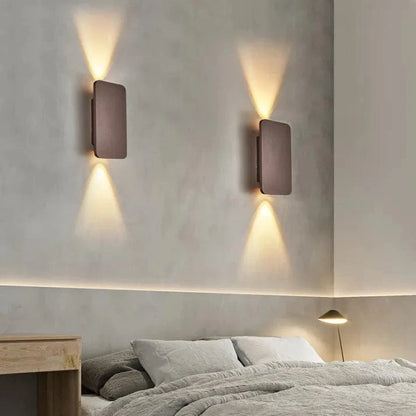 Moduro.co.uk Wall Light Fixtures Rectangular Wall Lamp – Modern LED Wall Light – Metal – Multiple Colours – Indoor Use