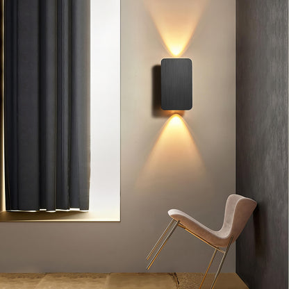 Moduro.co.uk Wall Light Fixtures Black / Cool White Rectangular Wall Lamp – Modern LED Wall Light – Metal – Multiple Colours – Indoor Use