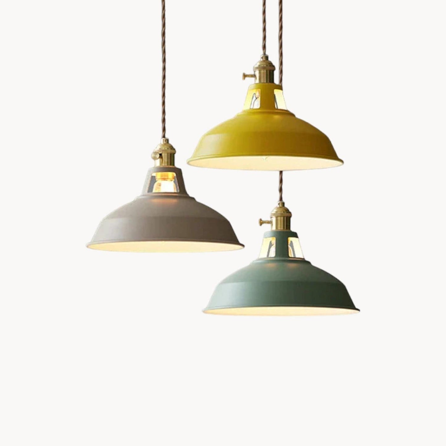 Moduro.co.uk Pendant lights Retro Pendant Light – Industrial Metal Barn Shade – 26×20cm – Adjustable Wire