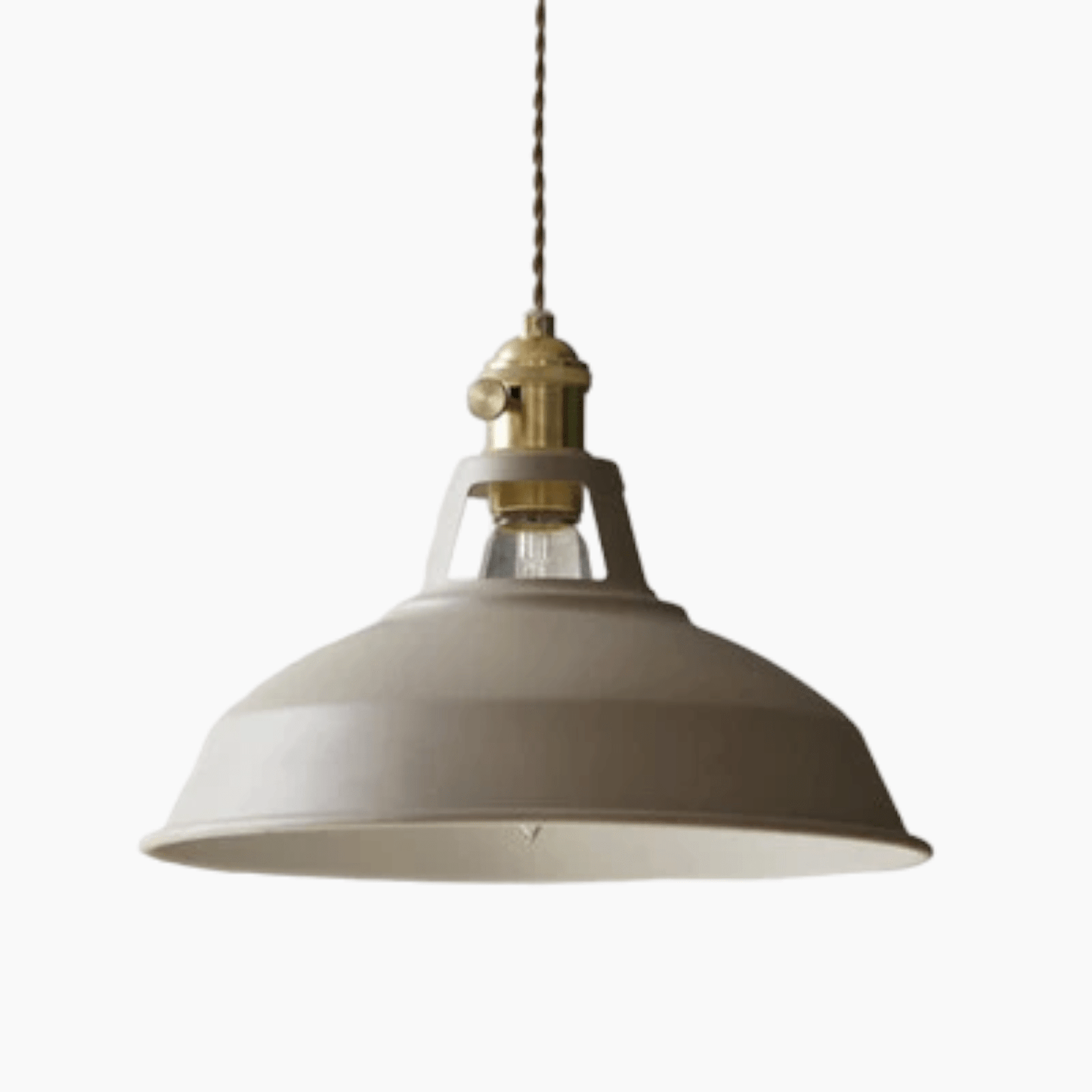 Moduro.co.uk Pendant lights khaki Retro Pendant Light – Industrial Metal Barn Shade – 26×20cm – Adjustable Wire