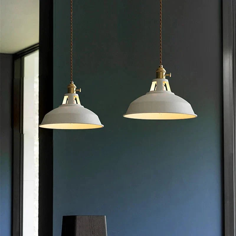 Moduro.co.uk Pendant lights Retro Pendant Light – Industrial Metal Barn Shade – 26×20cm – Adjustable Wire