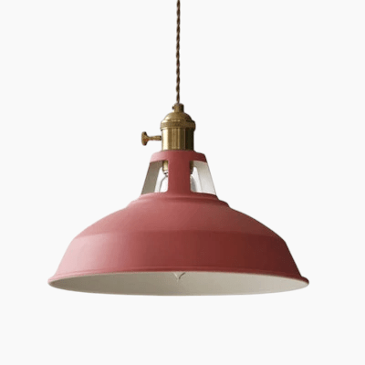 Moduro.co.uk Pendant lights Roze Retro Pendant Light – Industrial Metal Barn Shade – 26×20cm – Adjustable Wire
