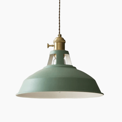 Moduro.co.uk Pendant lights Groen Retro Pendant Light – Industrial Metal Barn Shade – 26×20cm – Adjustable Wire