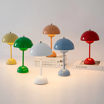Moduro.co.uk Table Lamps Scandinavian Table Lamp – Round Base – LED – Adjustable Brightness – Bedroom & Desk