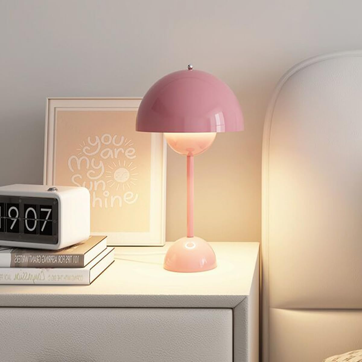 Moduro.co.uk Table Lamps Scandinavian Table Lamp – Round Base – LED – Adjustable Brightness – Bedroom & Desk