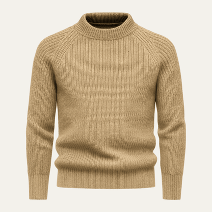Moduro Men Winter Sweaters Khaki / M The Ely 100% Cashmere Crewneck for Men