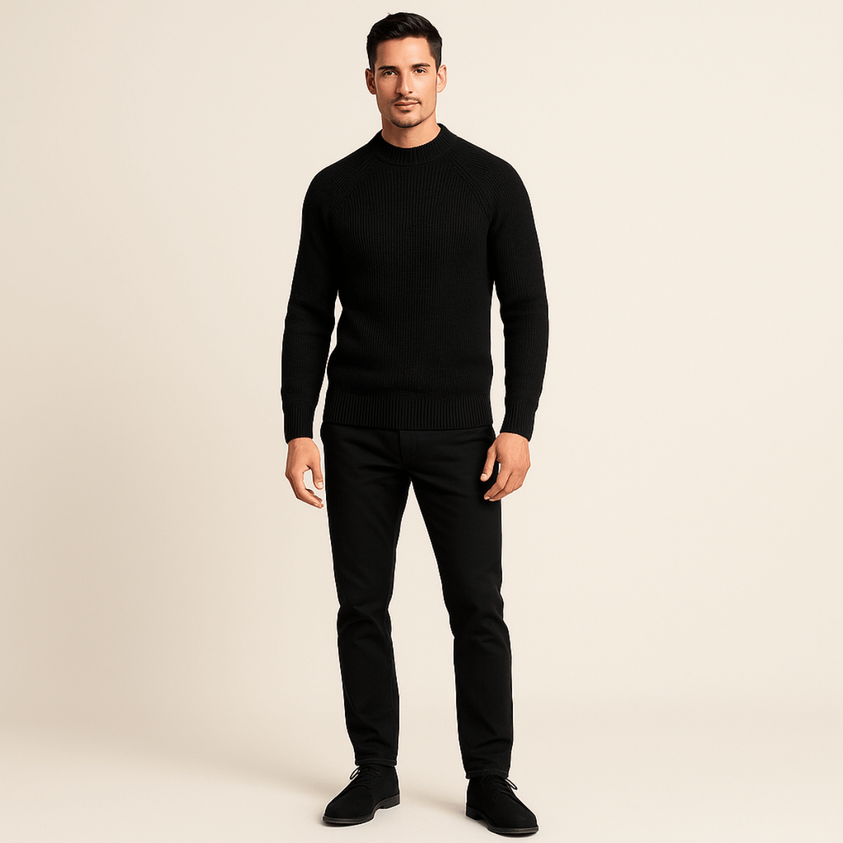 Moduro Men Winter Sweaters The Ely 100% Cashmere Crewneck for Men