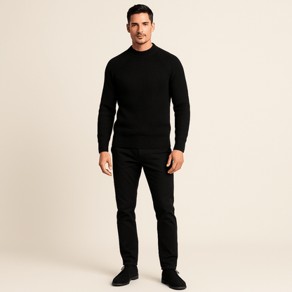 Moduro Men Winter Sweaters The Ely 100% Cashmere Crewneck for Men