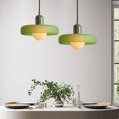 Moduro.co.uk Pendant Lights Green (matte) / Green / 25 x 18 cm VitraGlow – Colorful Glass Pendant – Modern Artistic Ceiling Lamp – Adjustable