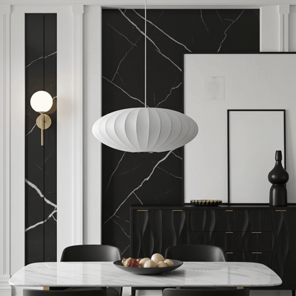 Moduro.co.uk Pendant lights Wabi Sabi Chandelier – Japanese Silk Pendant Light – Ivory White – Japandi Style – E27 Bulb
