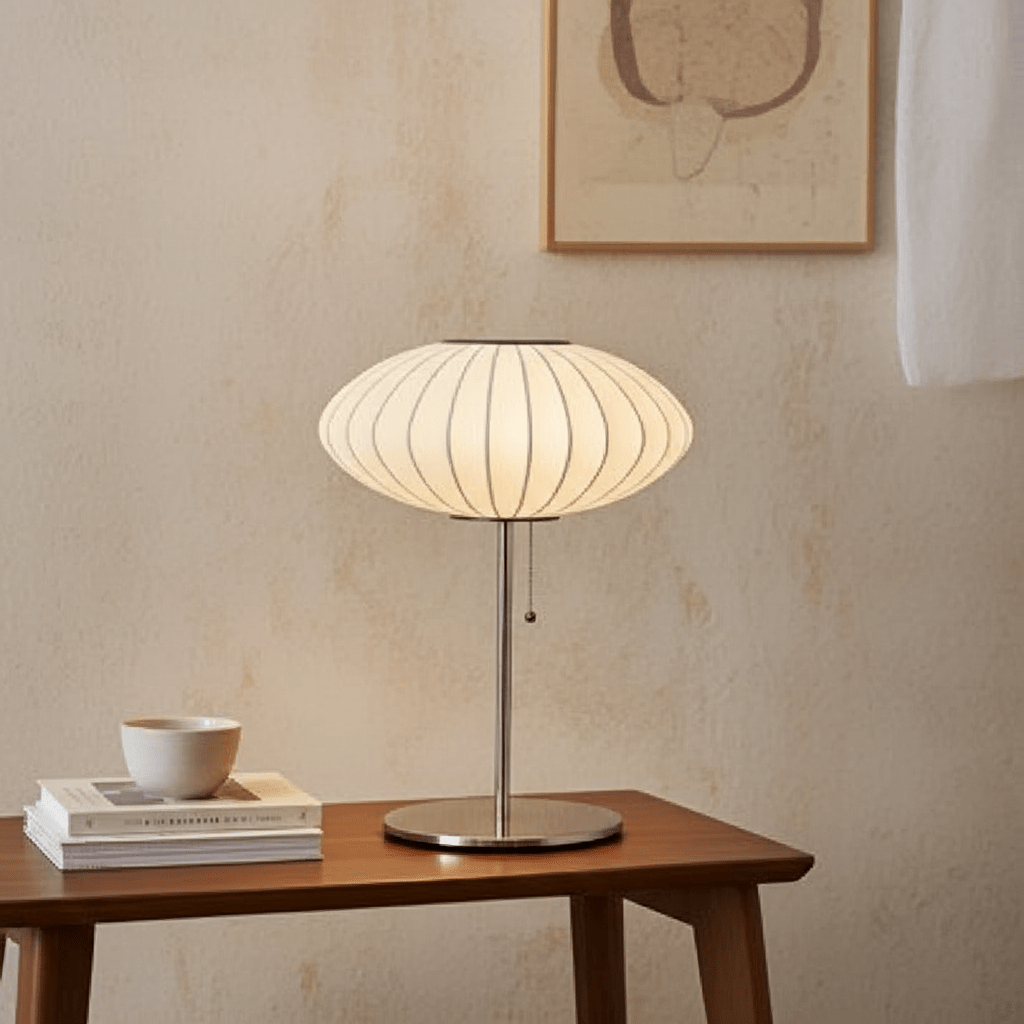 Moduro.co.uk Pendant lights Table Lamp / Warm White Wabi Sabi Chandelier – Japanese Silk Pendant Light – Ivory White – Japandi Style – E27 Bulb